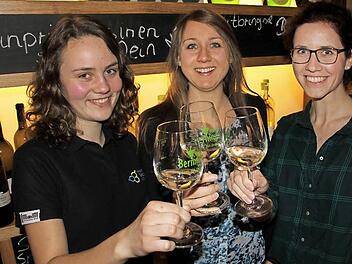Sie sind Botschafterinnen des Weins und nahmen an der Mitgliederversammlung in Ziegelanger teil, von links: die Weinprinzessinnen Nadine Rippstein (für Sand), Johanna Berninger aus Ziegelanger (für das Abt-Degen-Weintal) und Theresa Pfister (für Oberschwappach).  Foto: Klaus Schmitt