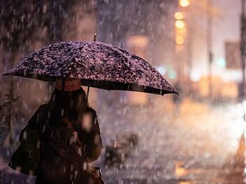 Schnee und Regen im Wechsel zum Wochenstart in Franken