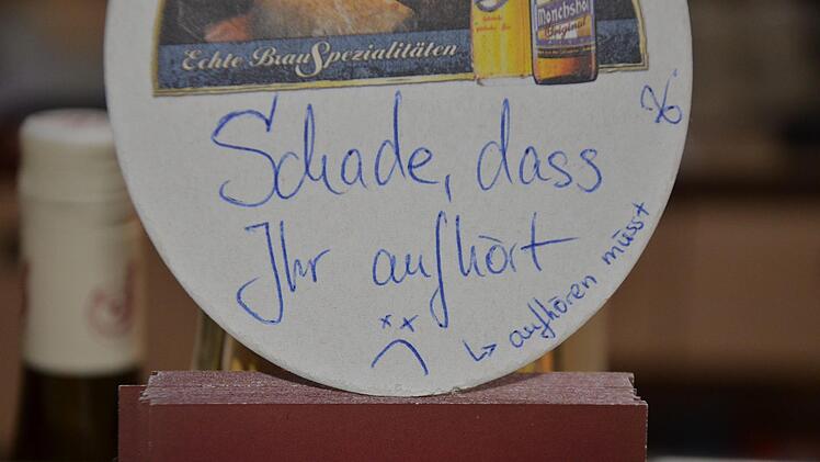 Abschiedsworte eines Gastes.