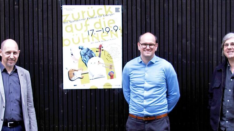 Stephan Beck, Jan-Peter Dinger und Holger Watzka bei der Vorstellung des Programms